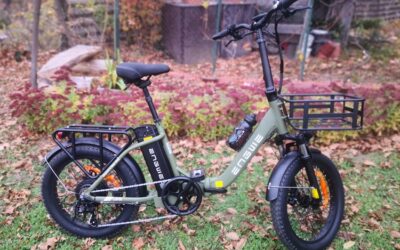 Ein klassisches Tiefeinsteiger-Klapprad mit Motor