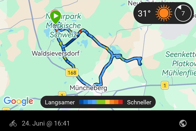 Teststrecke beim Reichweitentest des Lankeleisi MG 600 Lite