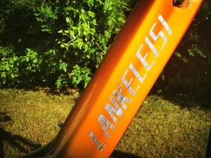 Lankeleisi Schriftzug am Rahmen des MG 600 Lite SUV-E-Bikes